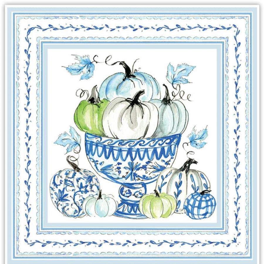 Home & Entertaining Rosanne Beck | Chinoiserie Pumpkins Square Placemats