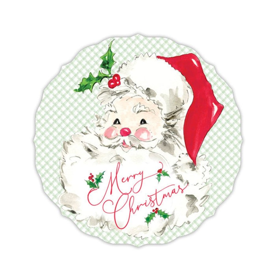 Seasonal Rosanne Beck | Red Santa Posh Die-Cut Placemat