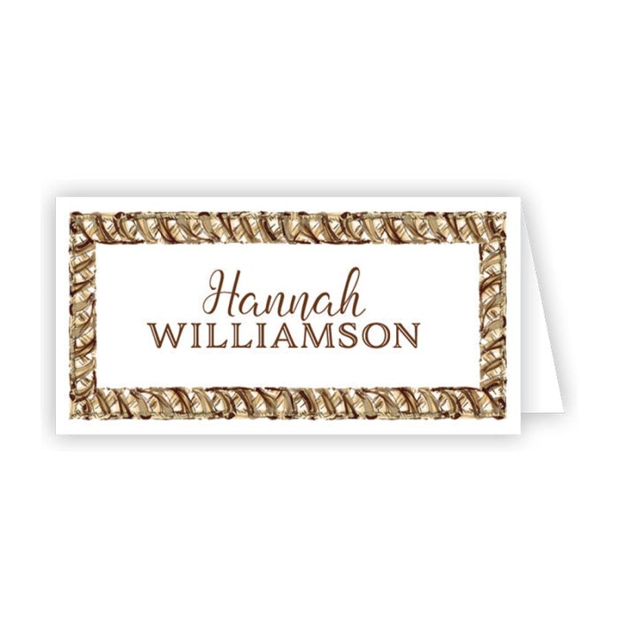 Home & Entertaining Rosanne Beck | Coastal Twisted Rattan Border Place Card