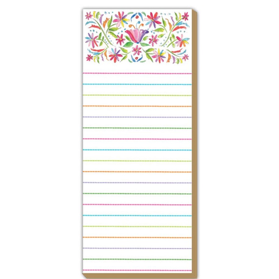 Notes & Pads Rosanne Beck | Colorful Floral Luxe Skinny Pad