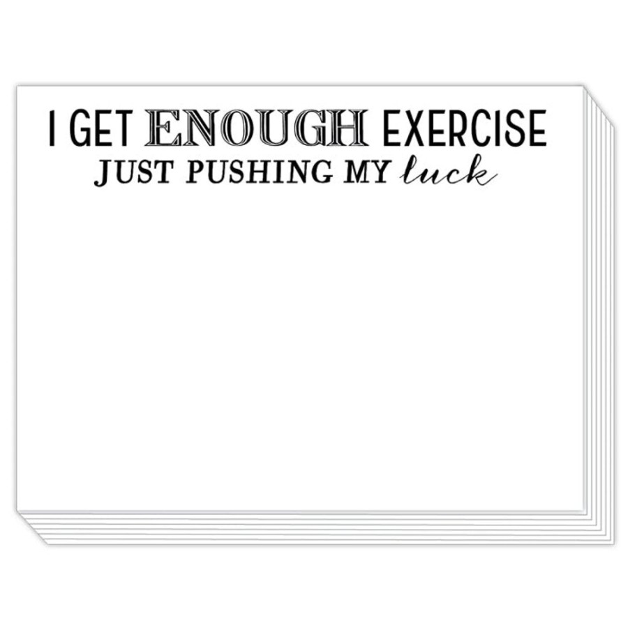 Notes & Pads Rosanne Beck | I Get Enough Exercise Just Pushing My Luck Slab Pad