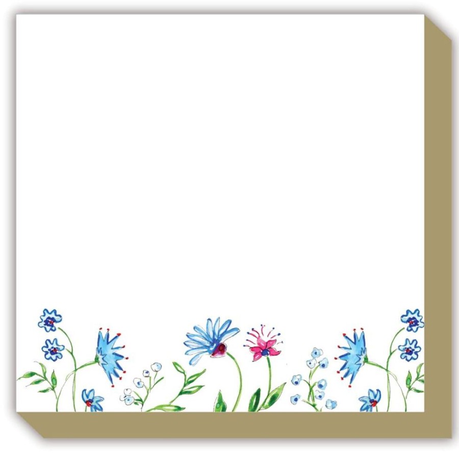 Notes & Pads Rosanne Beck | Mixed Floral Blue Luxe Notepad