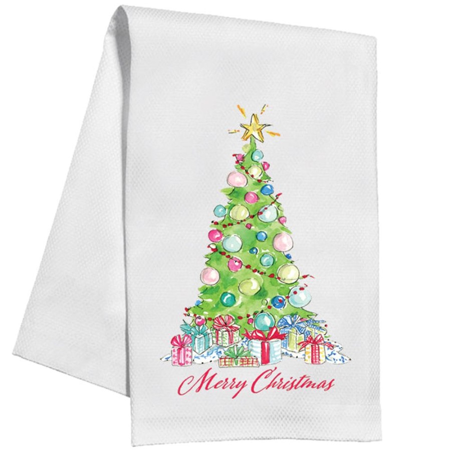 Seasonal Rosanne Beck | Merry Christmas Festive Holiday Tree With Presents Kitchen Towel