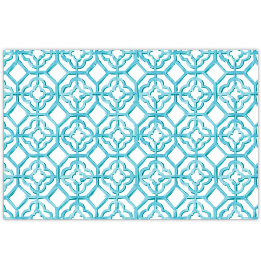 Home & Entertaining Rosanne Beck | Handpainted Tiles Aqua Placemats