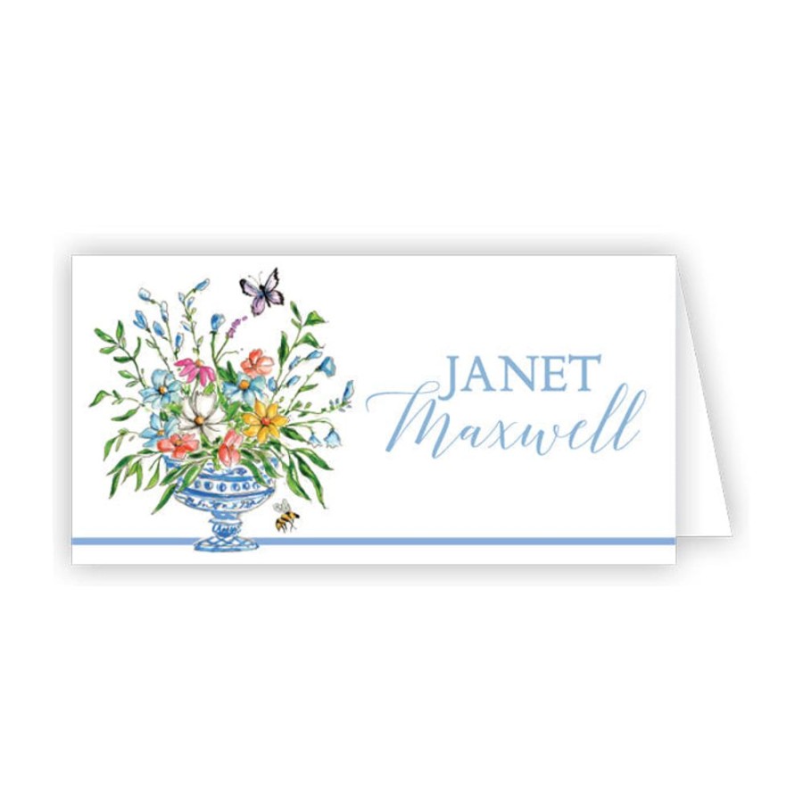 Home & Entertaining Rosanne Beck | Blue Floral Arrangement Place Card