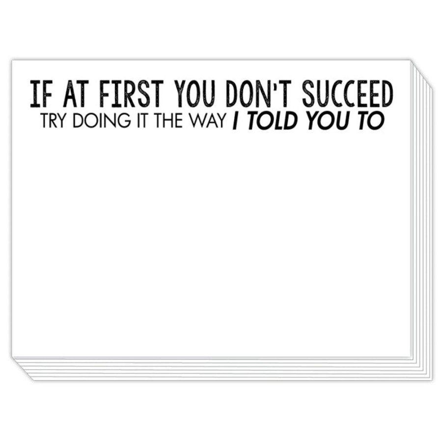 Notes & Pads Rosanne Beck | If At First You Dont Succeed Slab Pad