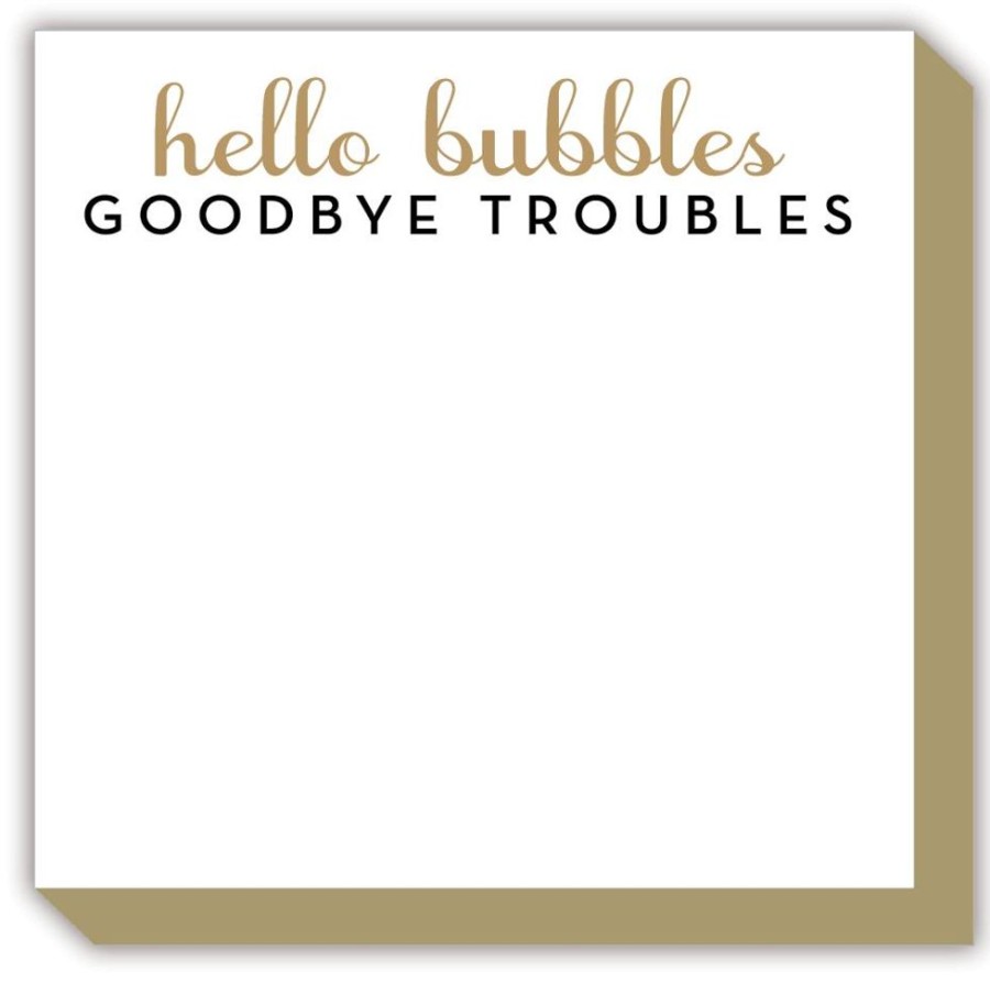 Notes & Pads Rosanne Beck | Hello Bubbles Goodbye Troubles Luxe Notepad