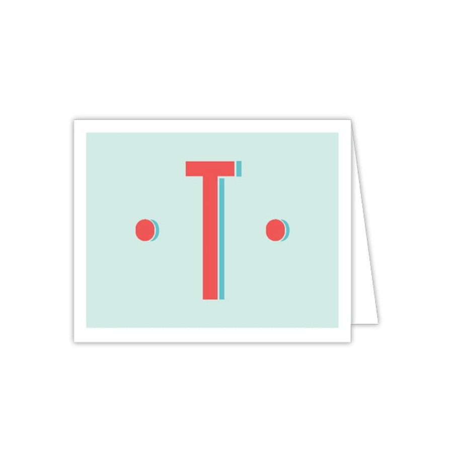 Notes & Pads Rosanne Beck | Color Block Monogram T Folded Note