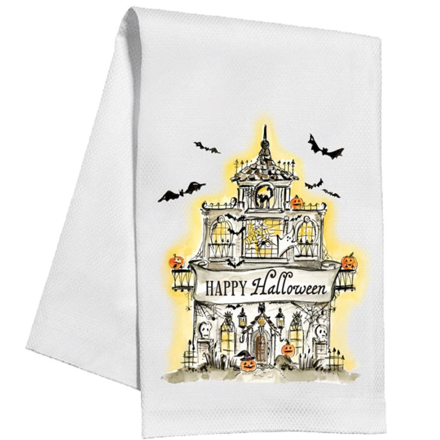 Home & Entertaining Rosanne Beck | Halloween Haunted House Pagoda Kitchen Towel