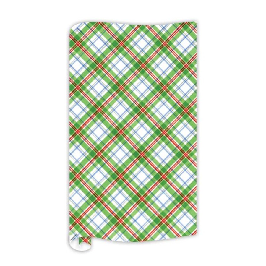 Seasonal Rosanne Beck | Red And Green Christmas Plaid Wrapping Paper