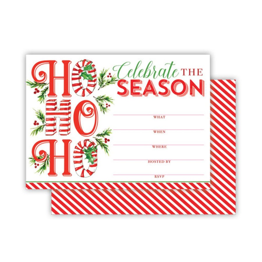 Seasonal Rosanne Beck | Celebrate The Season Red Stripes Flat Fill Ins