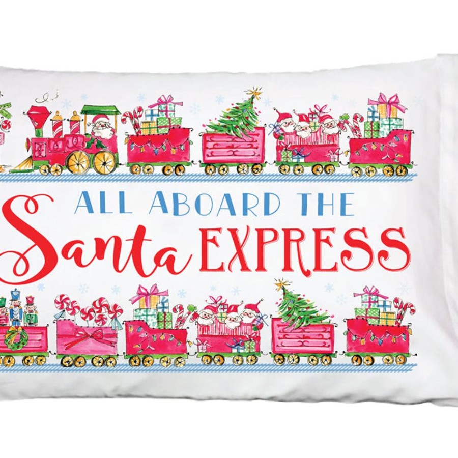 Seasonal Rosanne Beck | Santa Train Pillowcase