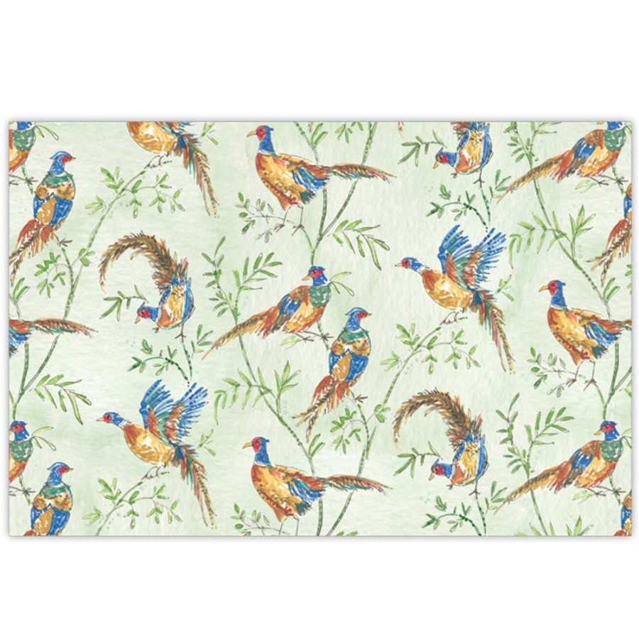 Invitations Rosanne Beck | Handpainted Pheasants Placemat