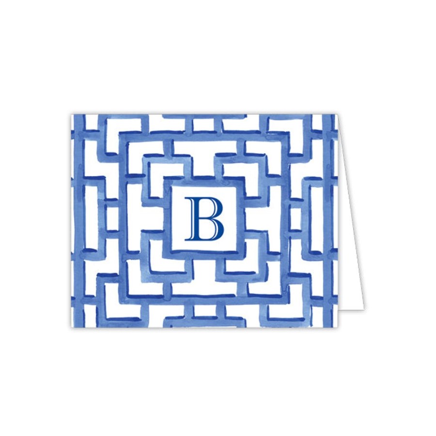 Monograms Rosanne Beck | Lattice Monogram B Folded Note