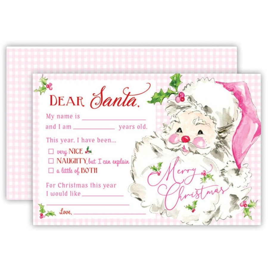 Seasonal Rosanne Beck | Pink Santa Letter To Santa