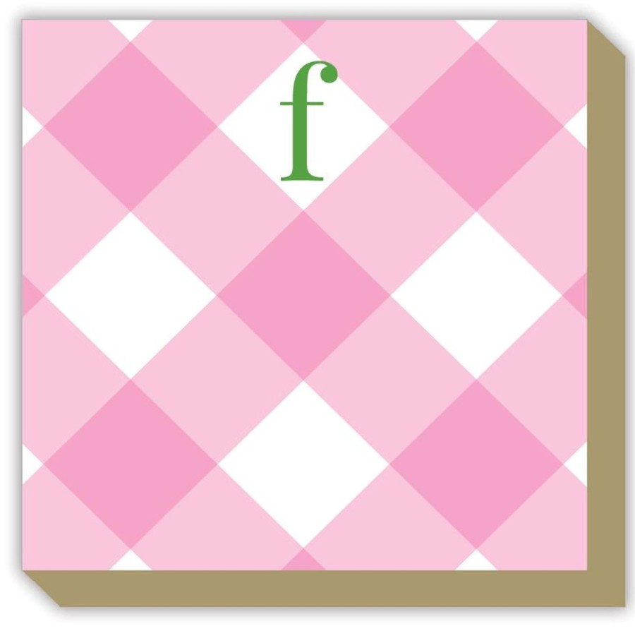 Monograms Rosanne Beck | Buffalo Check F Luxe Notepad