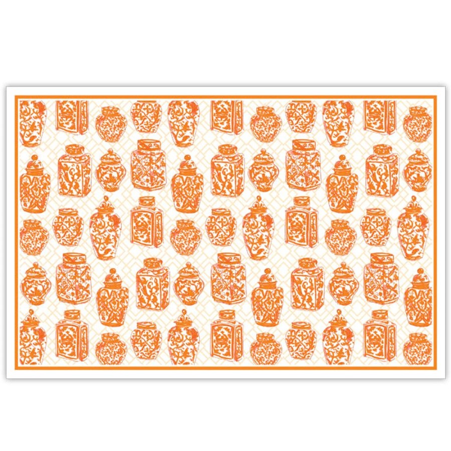 Home & Entertaining Rosanne Beck | Orange Urns Placemats