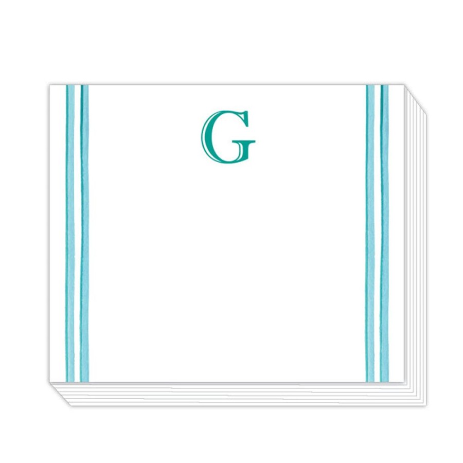 Monograms Rosanne Beck | Lattice Monogram G Notepad