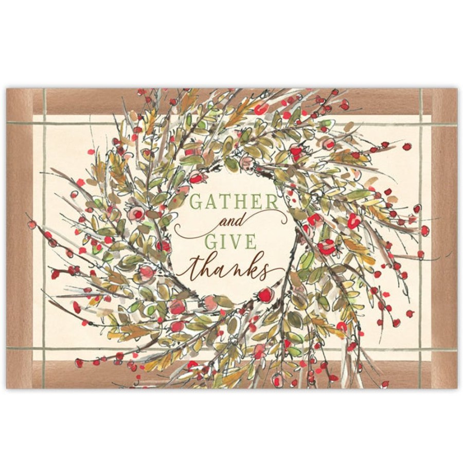 Home & Entertaining Rosanne Beck | Fall Berry Wreath Placemats