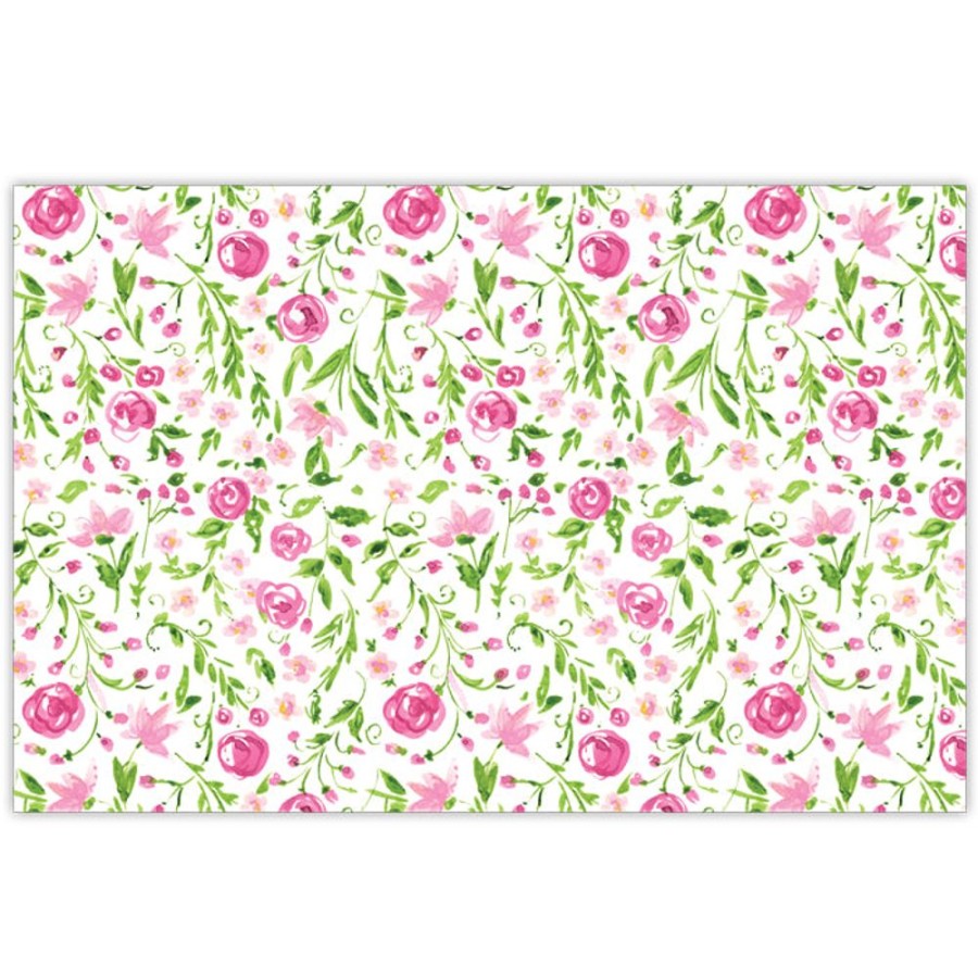 Home & Entertaining Rosanne Beck | Green And Pink Floral Placemats