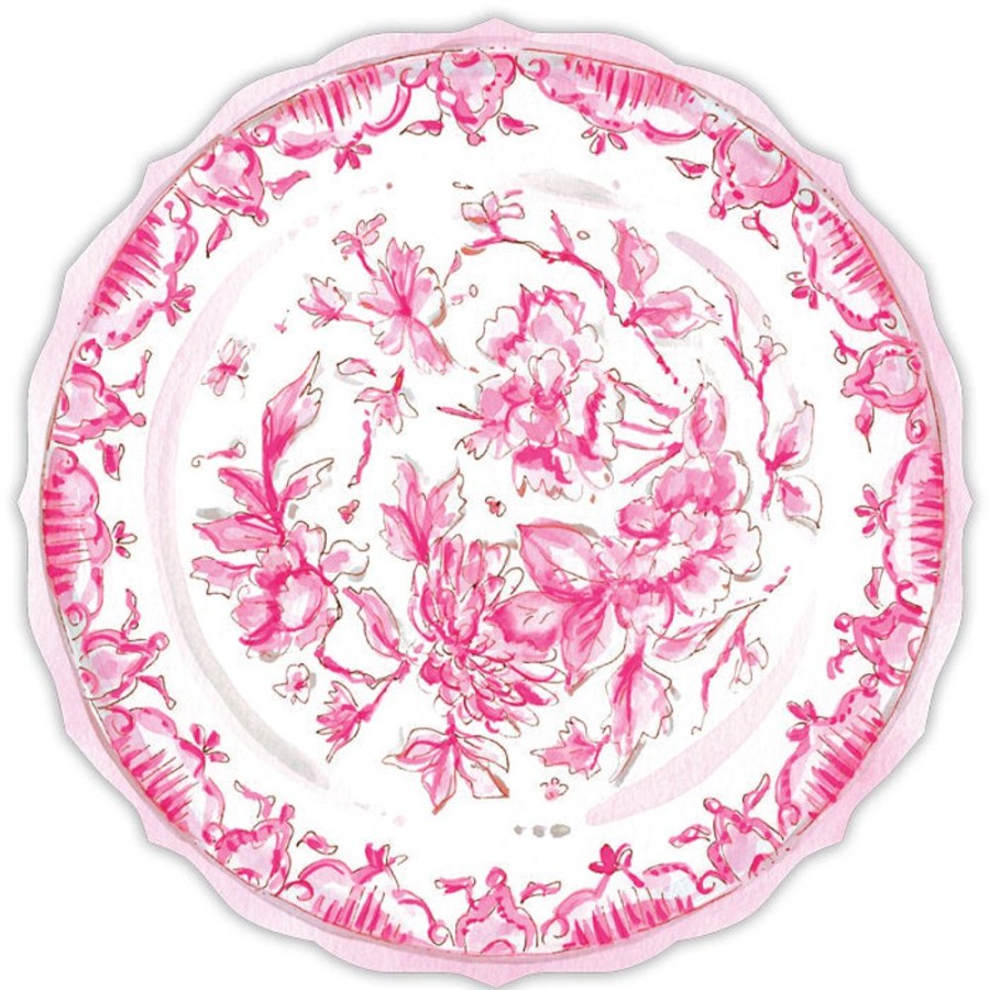 Home & Entertaining Rosanne Beck | Pink Chinoiserie Plate Posh Die-Cut Placemats