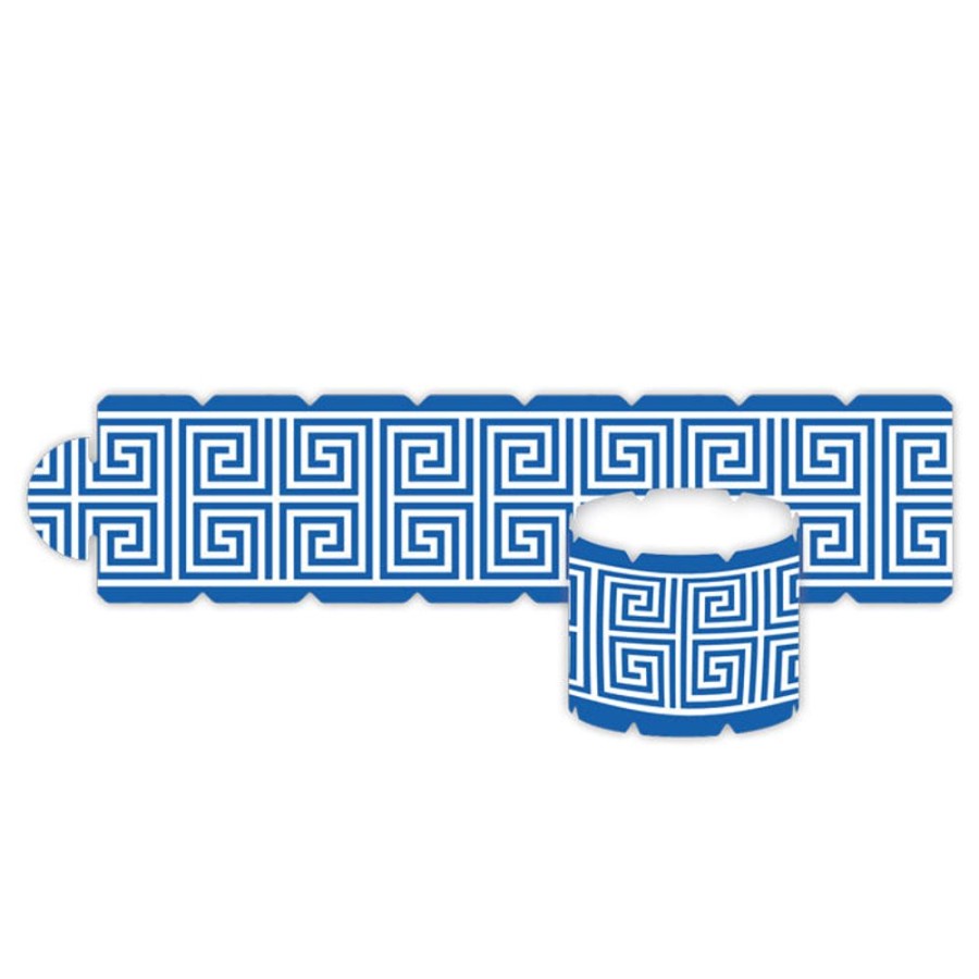 Home & Entertaining Rosanne Beck | Greek Key Blue Napkin Ring