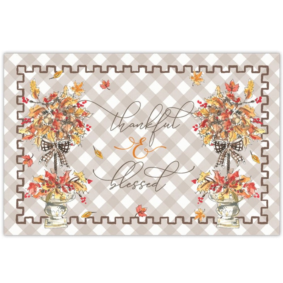 Home & Entertaining Rosanne Beck | Thankful & Blessed Fall Topiaries Placemats