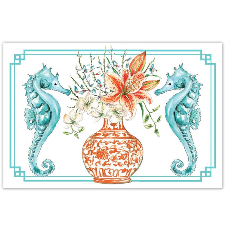 Home & Entertaining Rosanne Beck | Handpainted Sea Horses Placemats