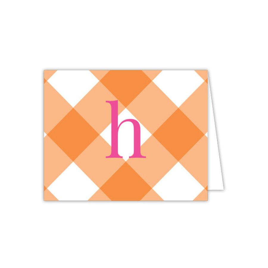 Monograms Rosanne Beck | Buffalo Check H Folded Note