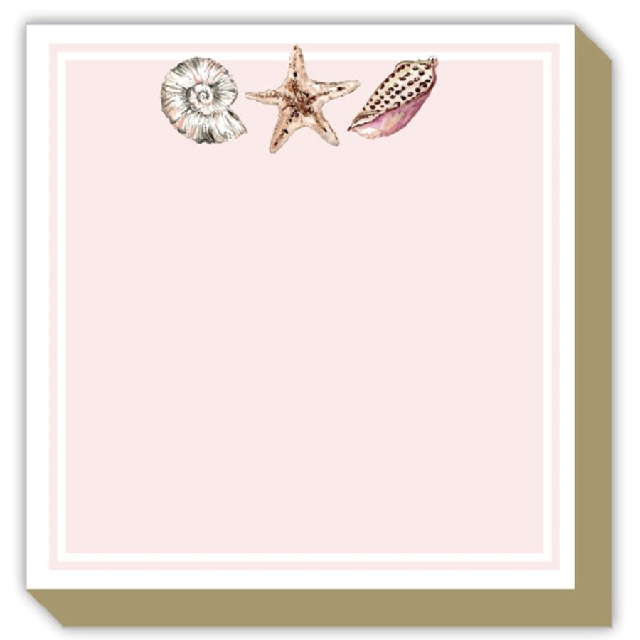 Notes & Pads Rosanne Beck | Coastal Seashell Trio Luxe Notepad