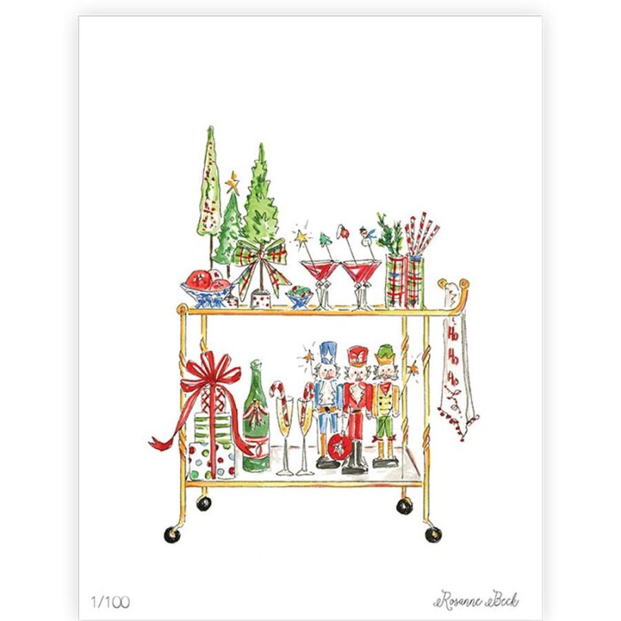 Invitations Rosanne Beck | Holiday Bar Cart Art Print