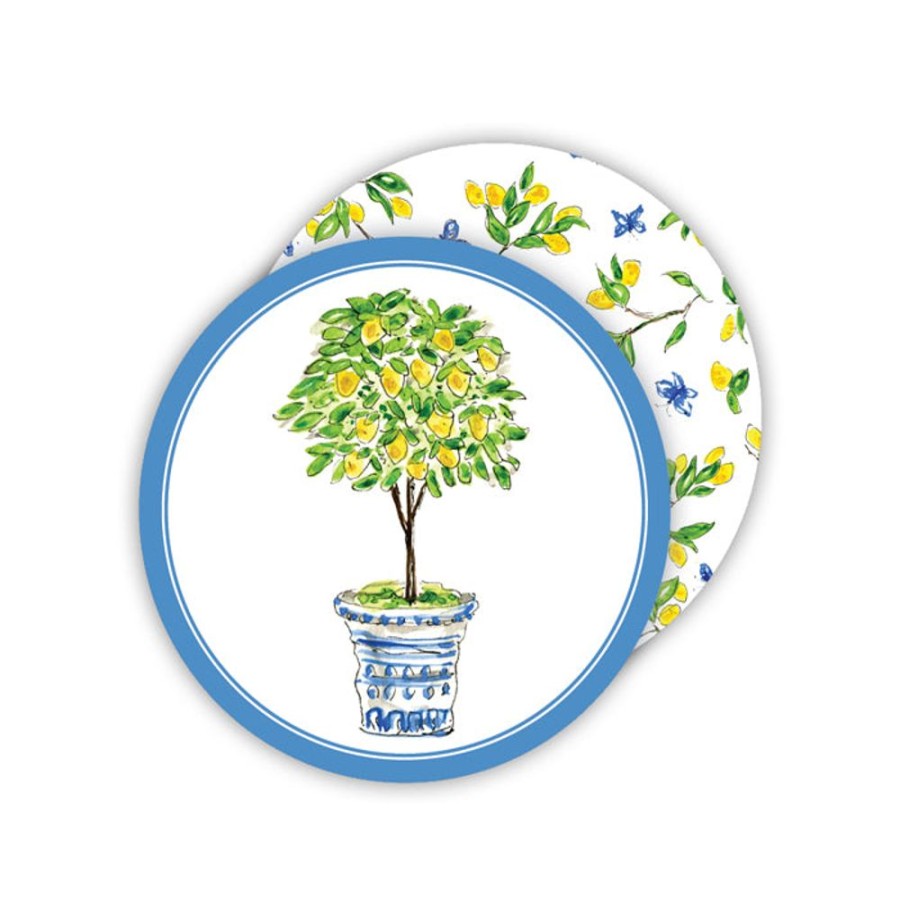 Home & Entertaining Rosanne Beck | Lemon Tree Topiary Paper Coasters