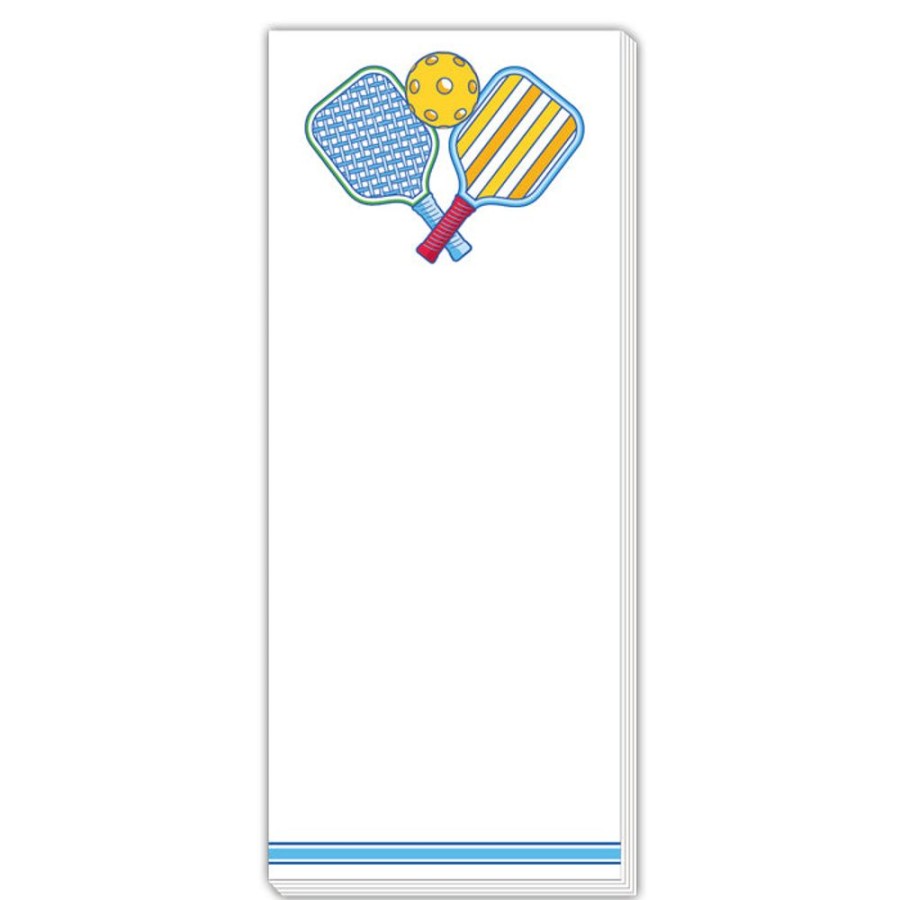 Notes & Pads Rosanne Beck | Crossed Blue Pickleball Paddles Skinny Pad