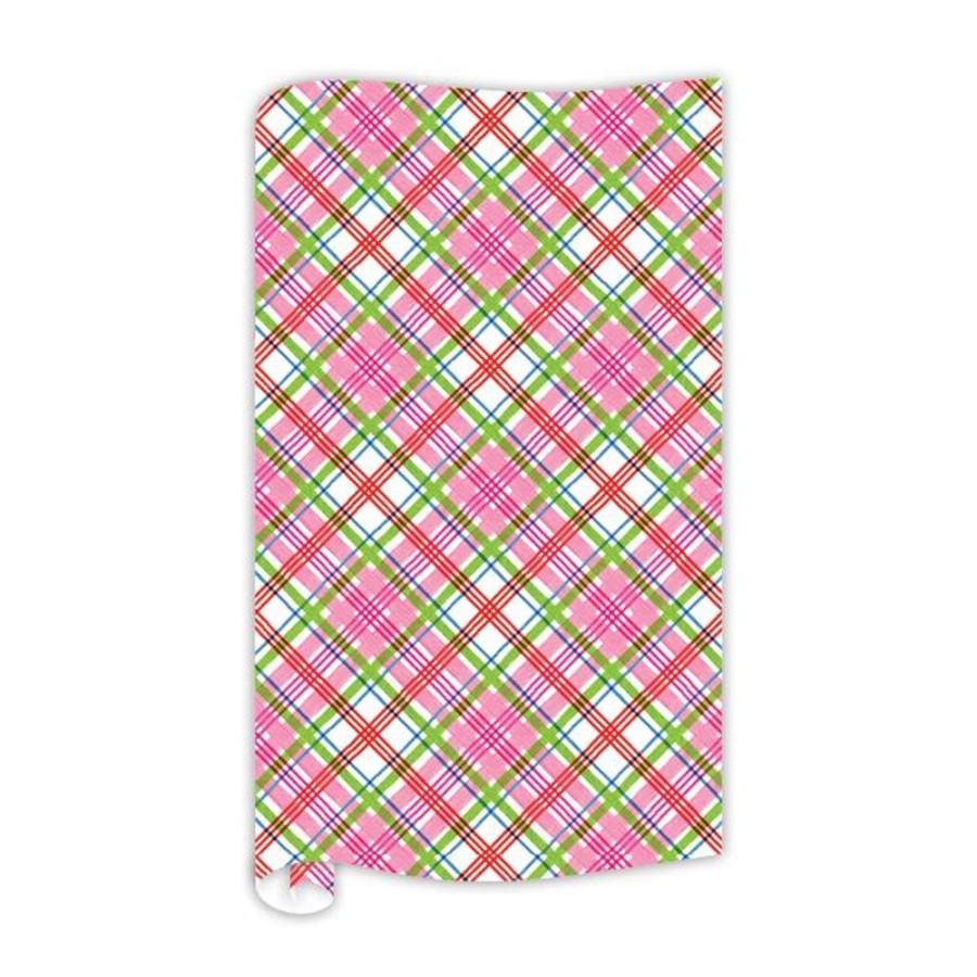 Seasonal Rosanne Beck | Bright Plaid Pattern Wrapping Paper