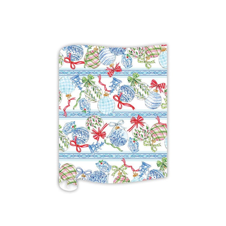 Seasonal Rosanne Beck | Chinoiserie Ornaments Table Runner