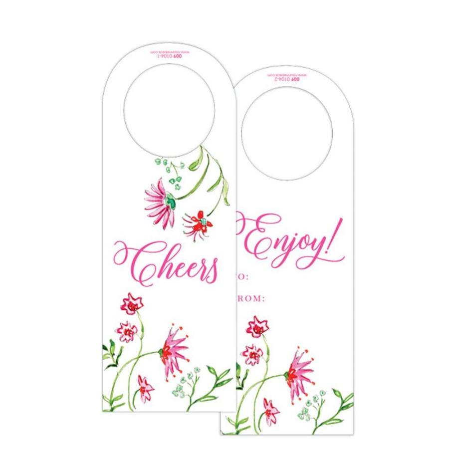 Home & Entertaining Rosanne Beck | Mixed Floral Pink Wine Tag