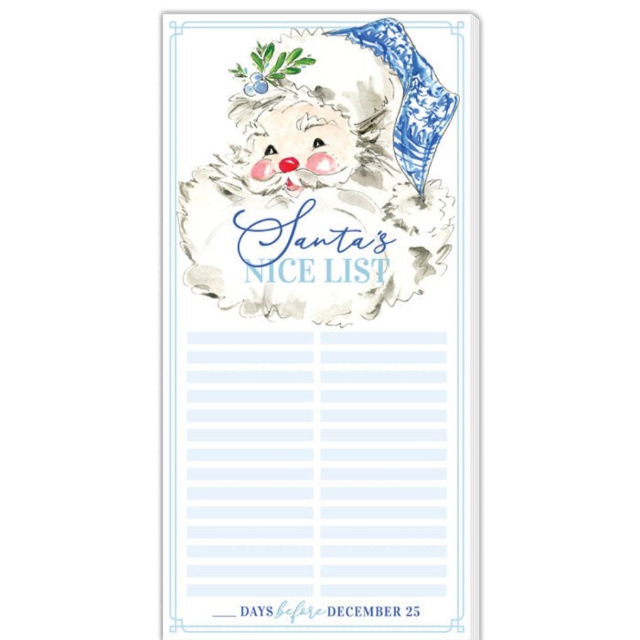 Seasonal Rosanne Beck | Blue & White Santa Oversized Pad