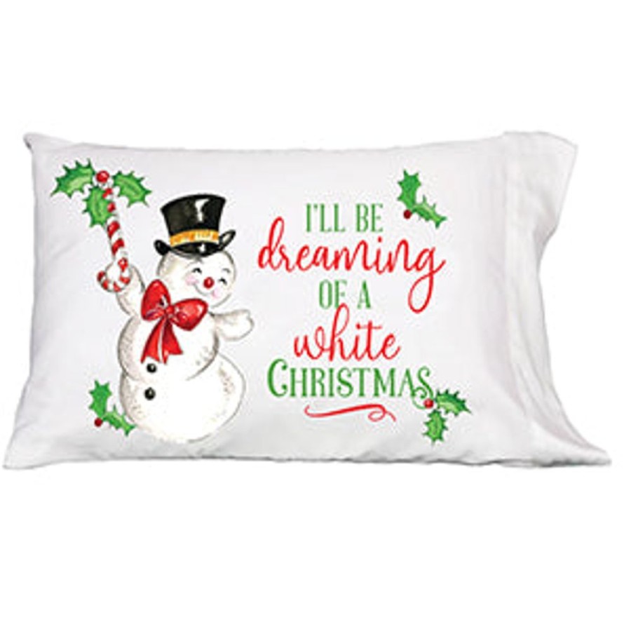 Seasonal Rosanne Beck | Dreaming Of A White Christmas Snowman Pillowcase