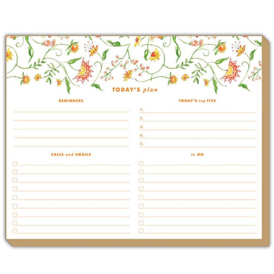 Notes & Pads Rosanne Beck | Mixed Floral Yellow Luxe Planner