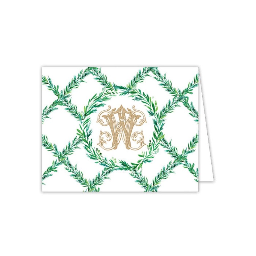 Notes & Pads Rosanne Beck | Wedding Greenery Lattice Folded Note