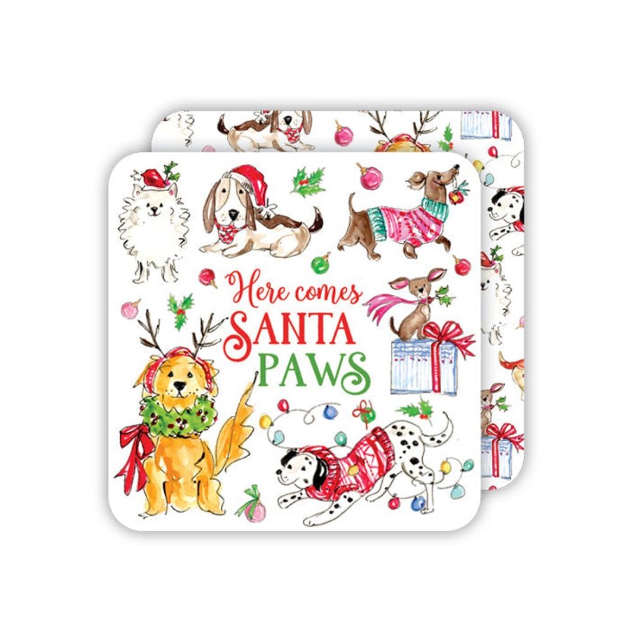 Seasonal Rosanne Beck | Christmas Dogs Paper Coasters