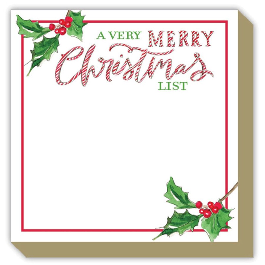 Notes & Pads Rosanne Beck | A Very Merry Christmas List Luxe Notepad