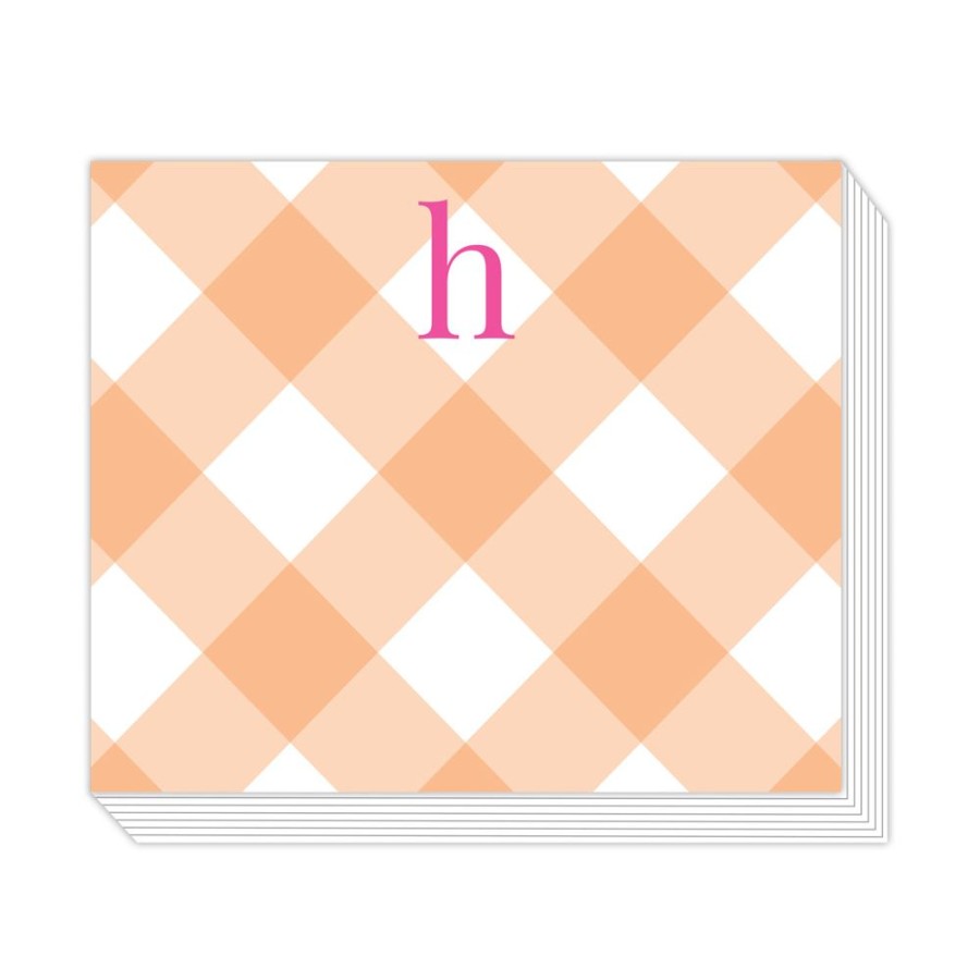 Monograms Rosanne Beck | Buffalo Check H Notepad