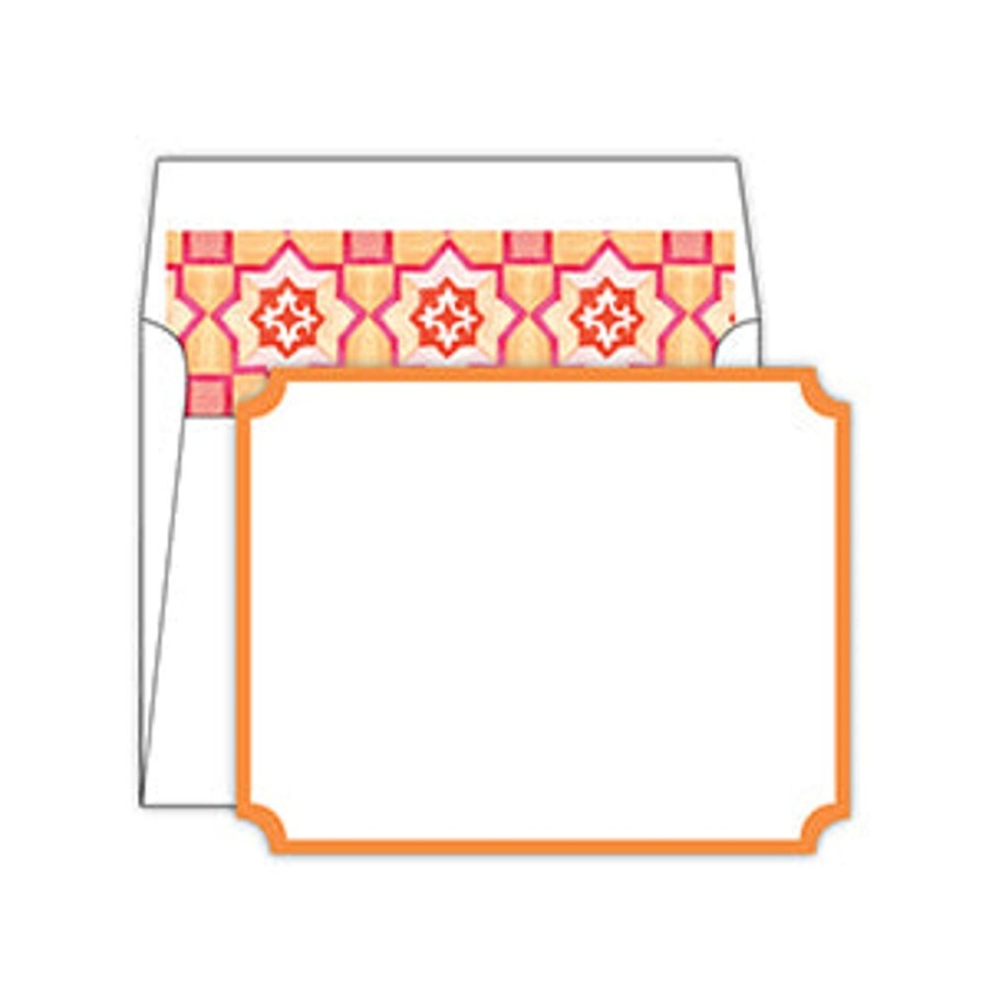 Notes & Pads Rosanne Beck | Orange With Tangerine And Pink Tiles Liner Social Set