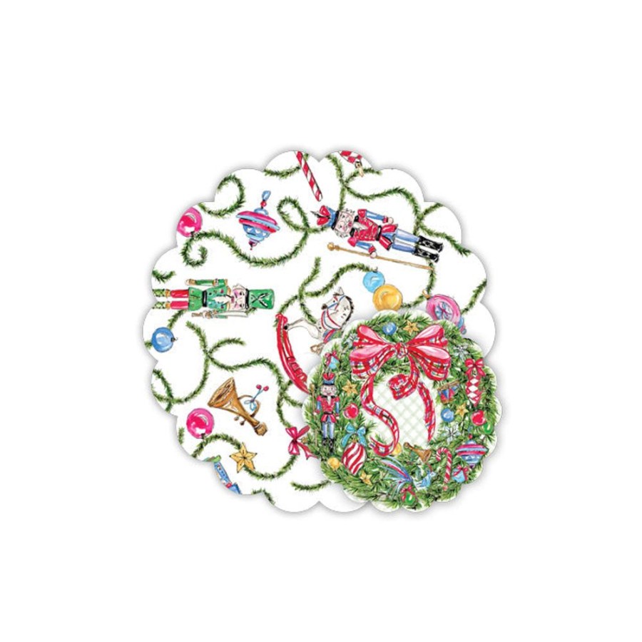 Seasonal Rosanne Beck | Traditional Christmas Toys Doily Set