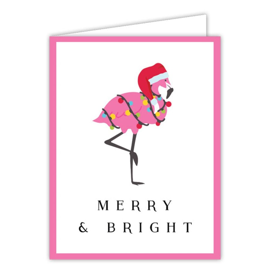 Seasonal Rosanne Beck | Merry Christmas Flamingo Greeting Card