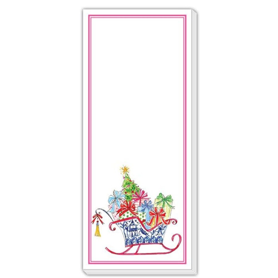 Seasonal Rosanne Beck | Handpainted Chinoiserie Sleigh Skinny Pad