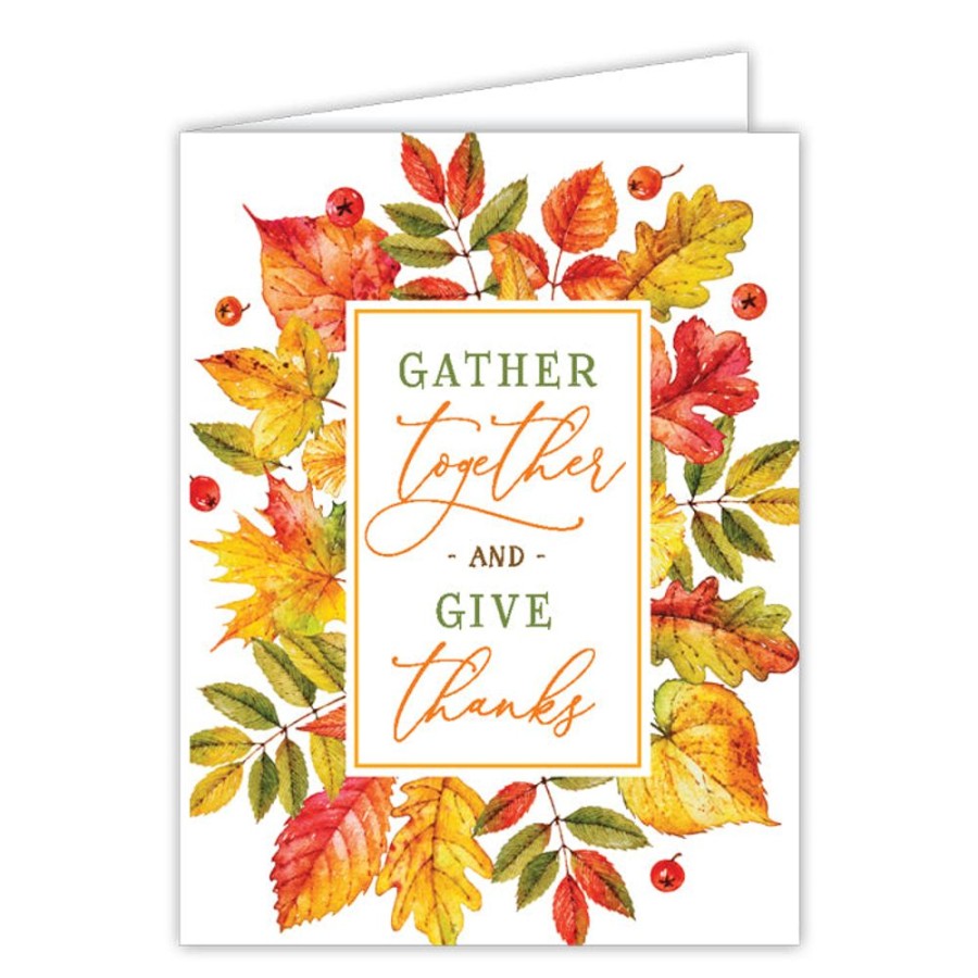 Invitations Rosanne Beck | Gather Together And Give Thanks Greeting Card