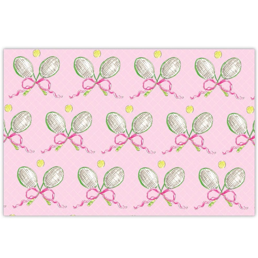 Home & Entertaining Rosanne Beck | Tennis Rackets With Balls And Bows Placemats