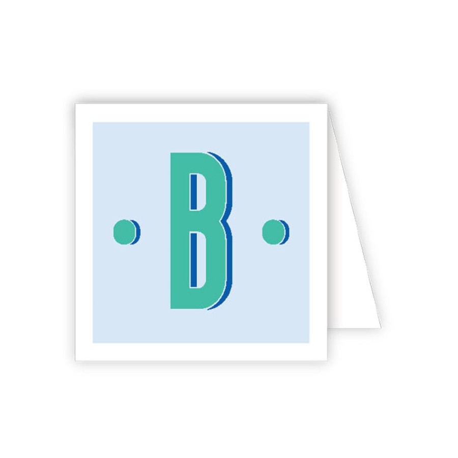 Monograms Rosanne Beck | Color Block Monogram B Enclosure Card